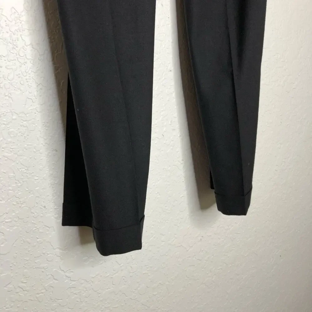 Akris Punto black wool blend trouser pants size US 8
